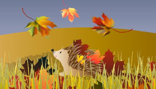 Nicht alle freuen sich über die fliegenden, bunten Blätter im Herbst. Illustration: Agata / Pixabay