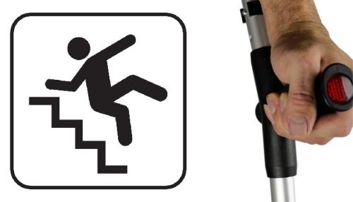 Stürze führen insbesondere bei alten Menschen zu schwerwiegenden Verletzungen. Symbolbilder: OpenIcons (links) und Bruno (rechts) / Pixabay