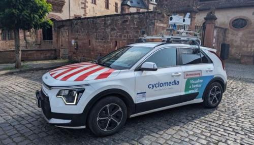 So sehen die Kamera-Fahrzeuge aus, die durch Köln fahren. Foto: CycloMedia Deutschland GmbH